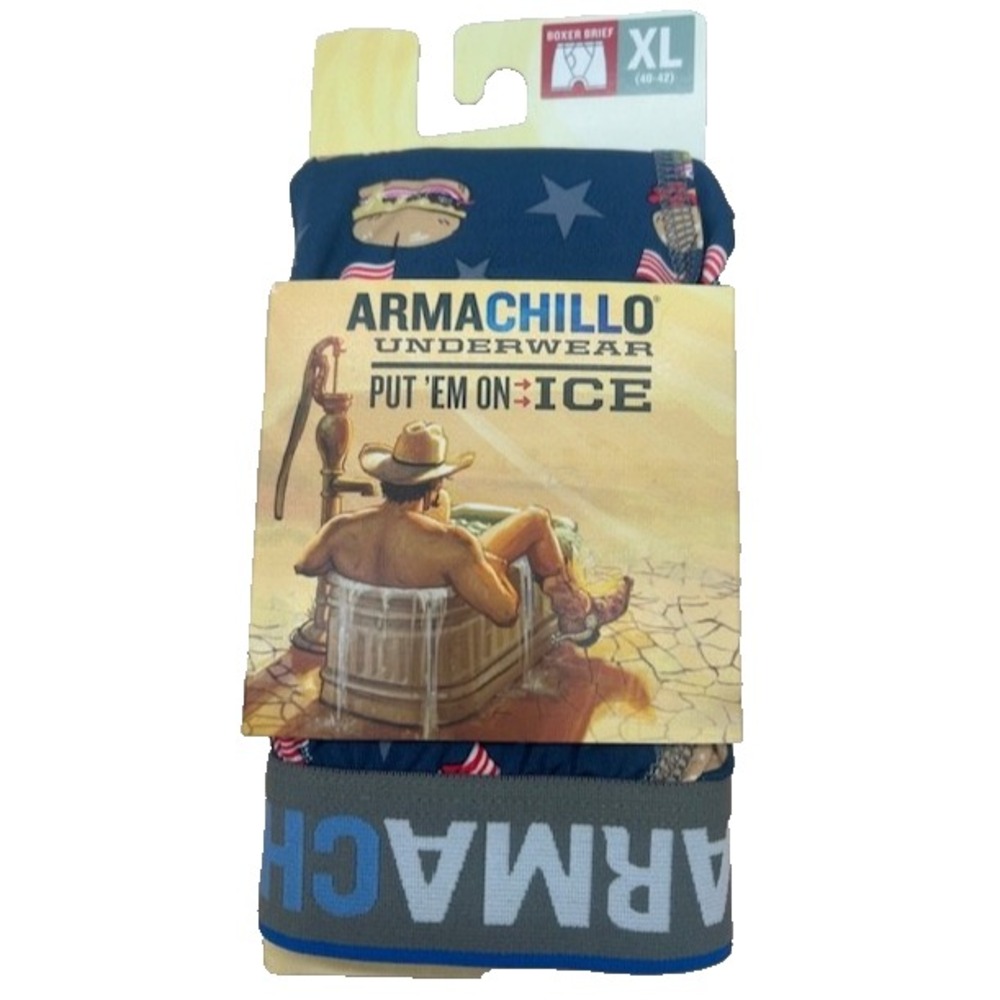 Duluth Trading Mens Armachillo Cooling Boxer Briefs All American Burgers NWT  XL